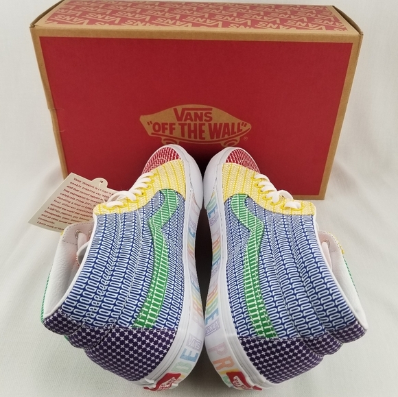 Vans Pride Sk8-Mid Multi-Colored Sneakers - Picture 6 of 9
